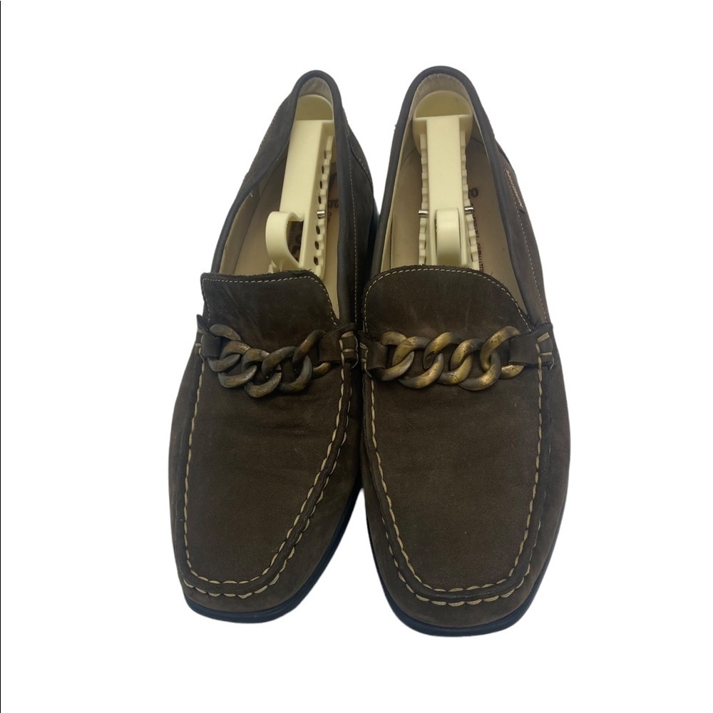 Mephisto Cool Air Brown Nubuck Leather Horse Bit Slip On Loafers Womens SZ 8